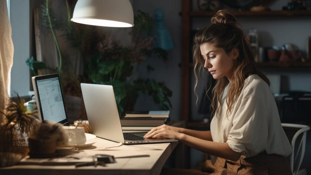 Illustration of a business Blogger