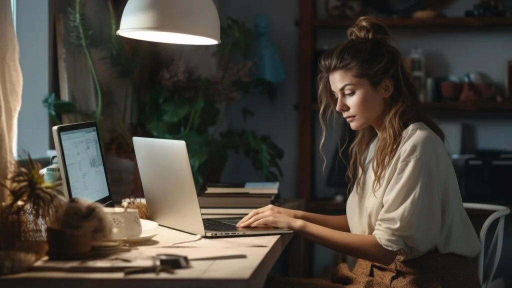 Illustration of a business Blogger